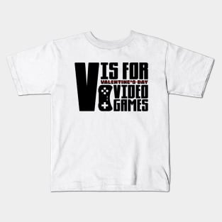 V is for Video Games Kids T-Shirt